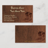 Carte De Visite Faux En Cuir Distressé Style Wrangler XIII (Devant / Derrière)
