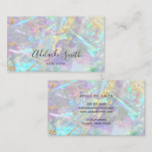 Carte De Visite faux feuil détails photo opale (Devant / Derrière)