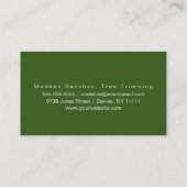Carte de visite Faux Feuille de services de pelous (Dos)