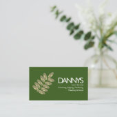 Carte de visite Faux Feuille de services de pelous (Debout devant)