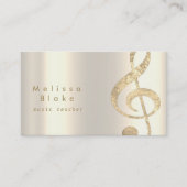 Carte De Visite faux feuille d'or treize (Devant)