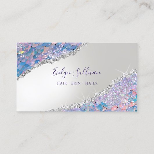 Carte de visite Faux Foil de l'échelle de sirène (Devant)