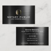 Carte De Visite Faux foncé métallique avec logo (Devant / Derrière)