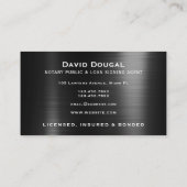 Carte De Visite Faux foncé métallique avec logo (Dos)