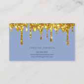 Carte De Visite faux glitter bee and flowers Business Card (Dos)
