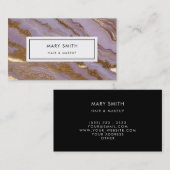 Carte De Visite Faux Gold Abstrait (Devant / Derrière)