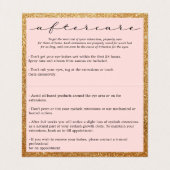 Carte De Visite Faux Gold & Blush Pink Lashes Afcare (Intérieur déplié)