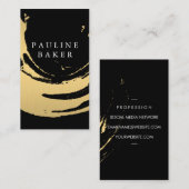 Carte De Visite Faux Gold brossé (Devant / Derrière)
