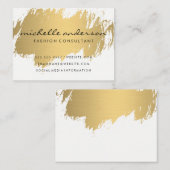 Carte De Visite Faux Gold brossé (Devant / Derrière)