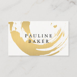 Carte De Visite Faux Gold brossé