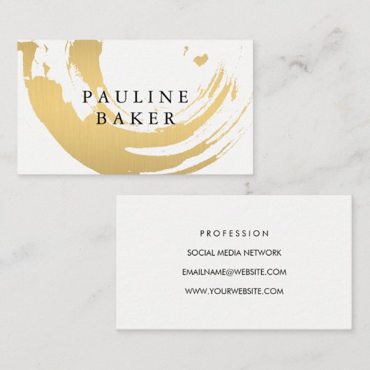 Carte De Visite Faux Gold brossé (Devant / Derrière)