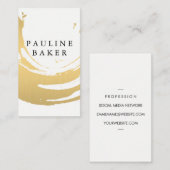 Carte De Visite Faux Gold brossé (Devant / Derrière)