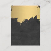 Carte De Visite Faux Gold brossé Black Lush Texture (Dos)