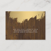 Carte De Visite Faux Gold Brossé / Bois (Dos)