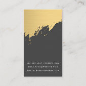 Carte De Visite Faux Gold Brossé gris blanc (Dos)