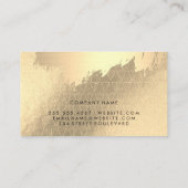 Carte De Visite Faux Gold brossé métal or triangle Motif (Dos)