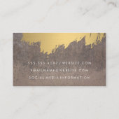 Carte De Visite Faux Gold brossé | Métal sombre rouillé (Dos)