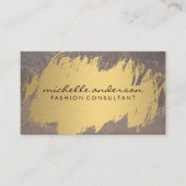 Carte De Visite Faux Gold brossé | Métal sombre rouillé (Devant)