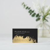 Carte De Visite Faux Gold brossé / Noir (Debout devant)