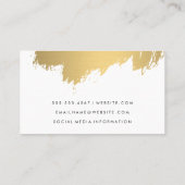 Carte De Visite Faux Gold brossé texture d'ardoise (Dos)