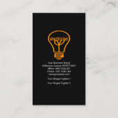 Carte De Visite Faux Gold Bulb Flash Light Gold Beam Electricien (Dos)