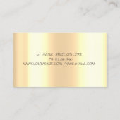 Carte De Visite Faux Gold Drips - Fleurs de machine à coudre (Dos)