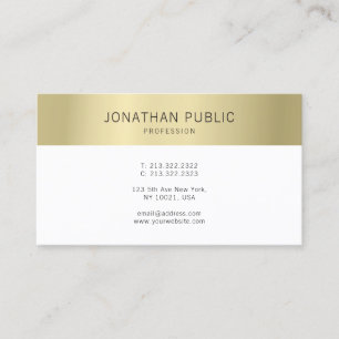 Carte De Visite Faux Gold Élégant minimaliste moderne professionne