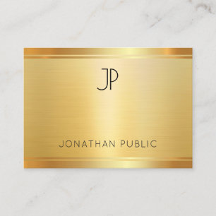 Carte De Visite Faux Gold Elegant Modèle Professionnel Moderne
