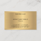 Carte De Visite Faux Gold Elegant Moderne Luxueux Modèle (Dos)