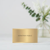 Carte De Visite Faux Gold Elegant Moderne Luxueux Modèle (Debout devant)