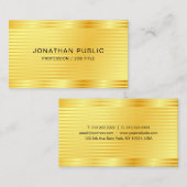 Carte De Visite Faux Gold Elegant Simple Modèle professionnel (Devant / Derrière)