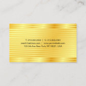 Carte De Visite Faux Gold Elegant Simple Modèle professionnel (Dos)