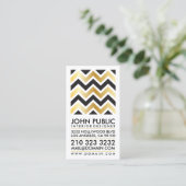 Carte De Visite Faux Gold Foil Black Chevron (Debout devant)