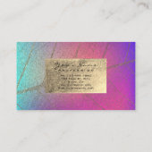 Carte De Visite Faux Gold Foil Botanique Beauty Studio Ombre Pink (Dos)
