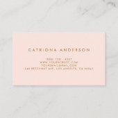 Carte de visite Faux Gold Foil Confetti | Blush (Dos)