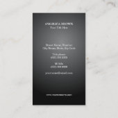 Carte De Visite Faux Gold Foil et Black Butfly (Dos)