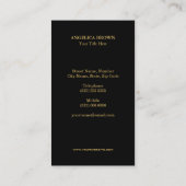 Carte De Visite Faux Gold Foil et Black Butfly (Dos)