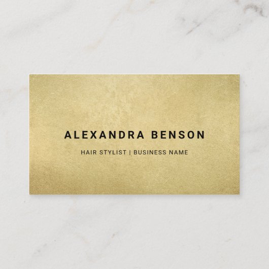 Carte De Visite Faux Gold Foil et Black QR Code (Dos)