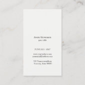 Carte De Visite Faux Gold Foil et White Stried Modern (Dos)