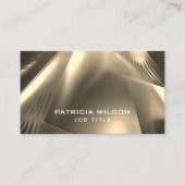 Carte De Visite Faux Gold Foil Minimal QR Code et médias sociaux (Devant)