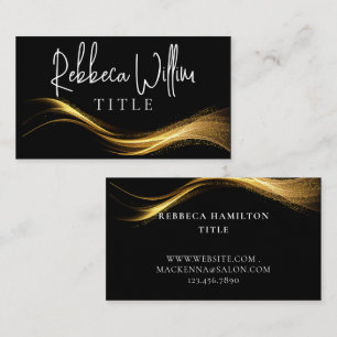 Carte De Visite Faux Gold Foil Parties scintillant Brush Stroke pr