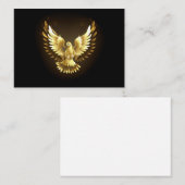 Carte De Visite Faux Gold Foil Peace Dove en noir (Devant / Derrière)