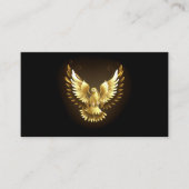 Carte De Visite Faux Gold Foil Peace Dove en noir (Devant)