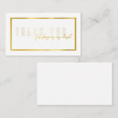Carte De Visite Faux Gold foil poshmark merci note (Devant / Derrière)