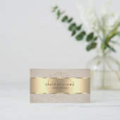 Carte De Visite Faux Gold Foil Web Professionnel Minimal Élégant (Debout devant)