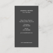 Carte De Visite Faux Gold Foil & White Lotus Flower (Dos)