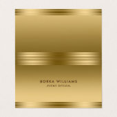 Carte De Visite Faux Gold géométrique moderne (Extérieur déplié)