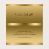 Carte De Visite Faux Gold géométrique moderne (Intérieur déplié)