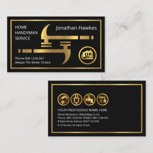 Carte De Visite Faux Gold Hammers Home Réparations