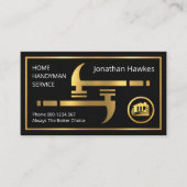 Carte De Visite Faux Gold Hammers Home Réparations (Devant)